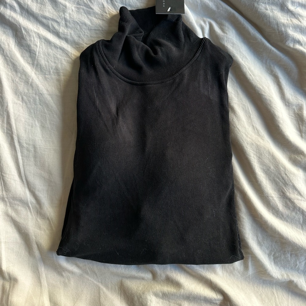 Brand new long sleeve turtle neck ribbed top